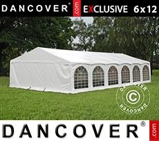 Tenda party 6x12m PVC, Arched, Bianco