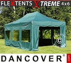 Tenda party 4x6m Verde, inclusi 8 