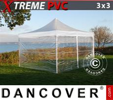 Tenda party 3x3m Trasparente, inclusi 4 
